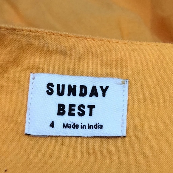 Sunday Best Skirt Size 4 Orange Embroidered Mini - Picture 6 of 9